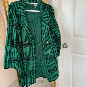 Anne Klein Green and Black Blazer